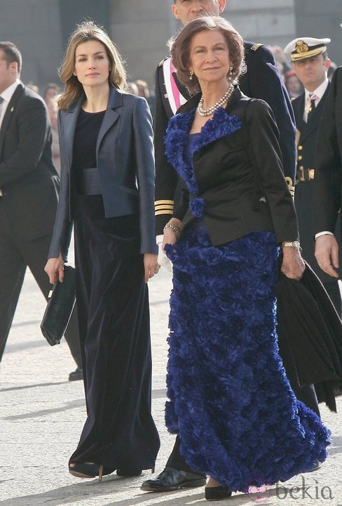 La reina Sofía y la princesa Letizia.