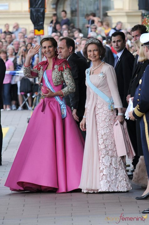 La reina Sofía y la infanta Elena.