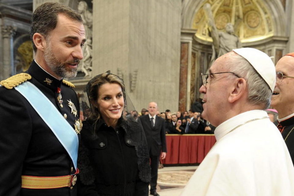 Los reyes en la misa de inauguración del pontificado del Papa Francisco.