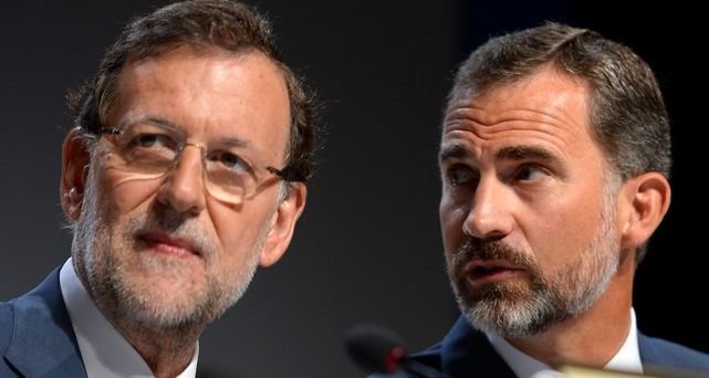 Mariano Rajoy y el rey Felipe.