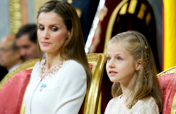 La reina Letizia y la princesa Leonor.