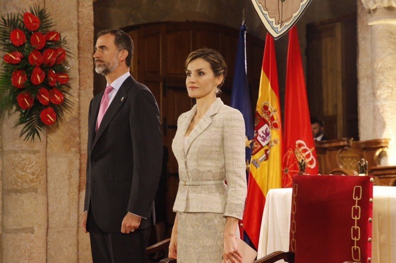 Los reyes, en la entrega del Premio Príncipe de Viana 2015.