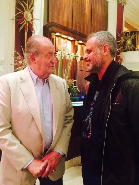 El rey Juan Carlos y el periodista argentino Jorge Rial.