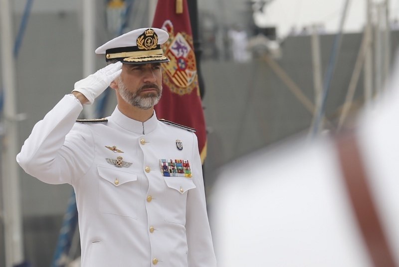 Felipe VI en un acto de la Armada.