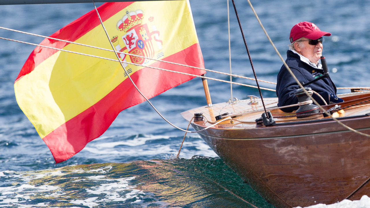 Don Juan Carlos, a bordo del Bribón