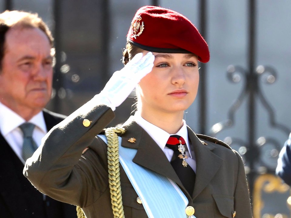 Leonor de Borbón en la celebración de la Pascua Militar. Europa Press.