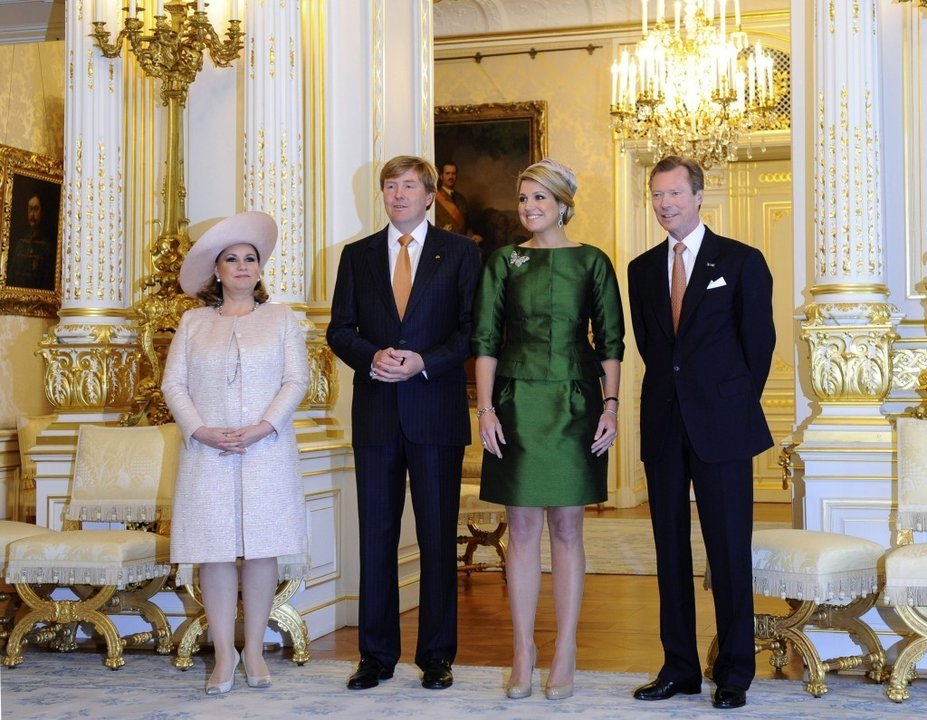 Los reyes de Holanda y los grandes duques de Luxemburgo.