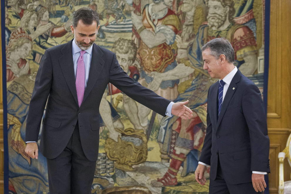 Felipe VI e Íñigo Urkullu. 