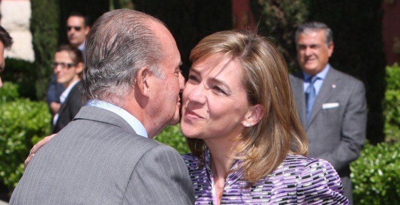 El rey Juan Carlos y la infanta Cristina.