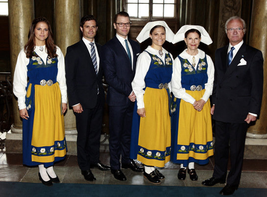 La familia real de Suecia.
