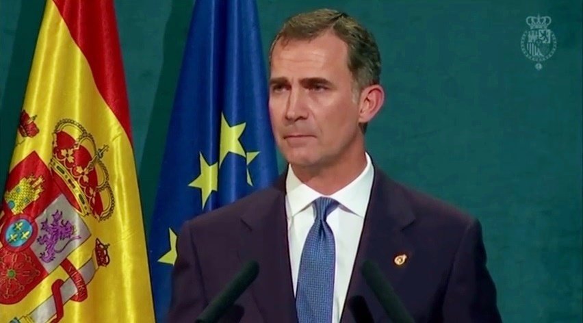 Felipe VI pronuncia el discurso de los Premios Princesa de Asturias 2015.