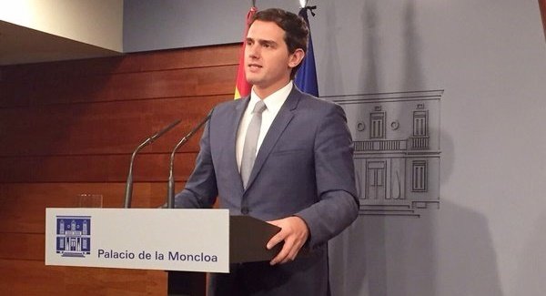Albert Rivera, tras su reunión con Mariano Rajoy en La Moncloa.