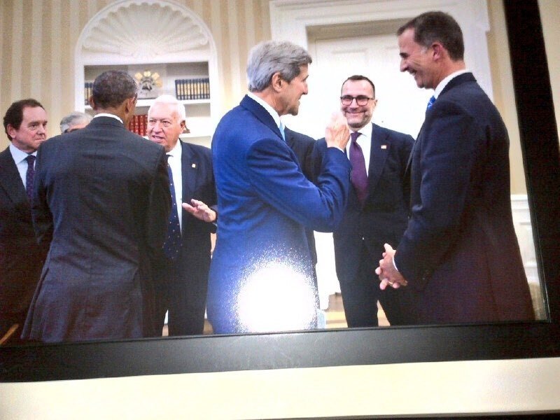 Foto de la visita de Felipe VI a la Casa Blanca.