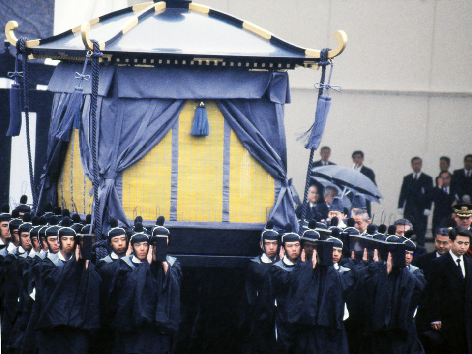 Funeral del emperador Hirohito, en 1989.