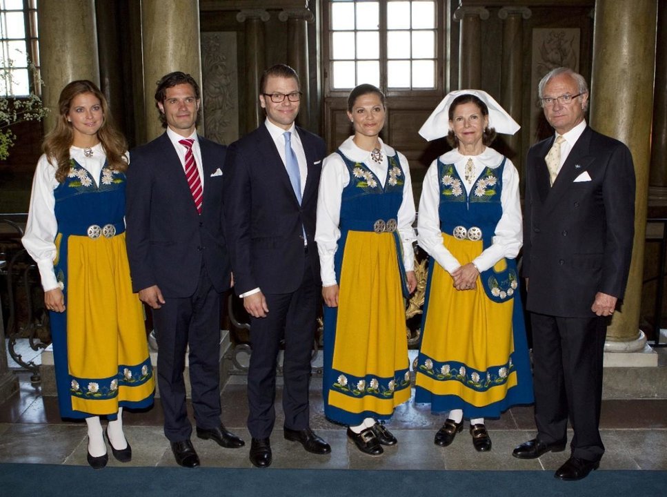 Familia real de Suecia en el Día Nacional.