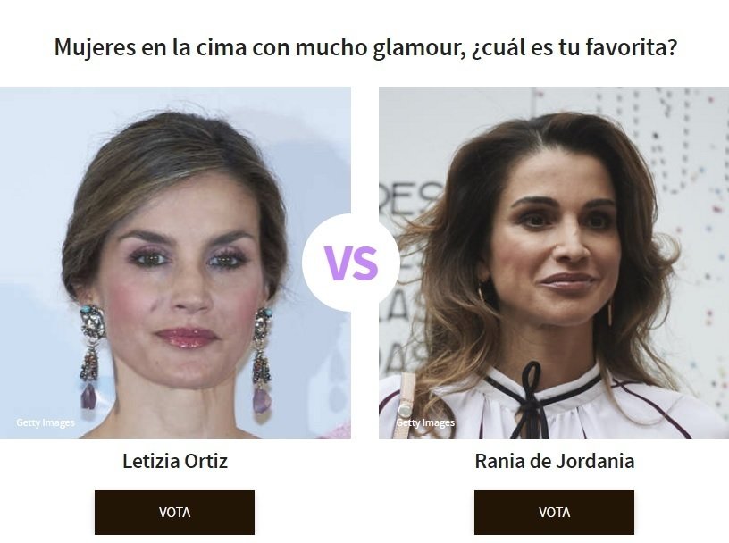 Encuesta de Univisión sobre la reina Letizia y Rania de Jordania.