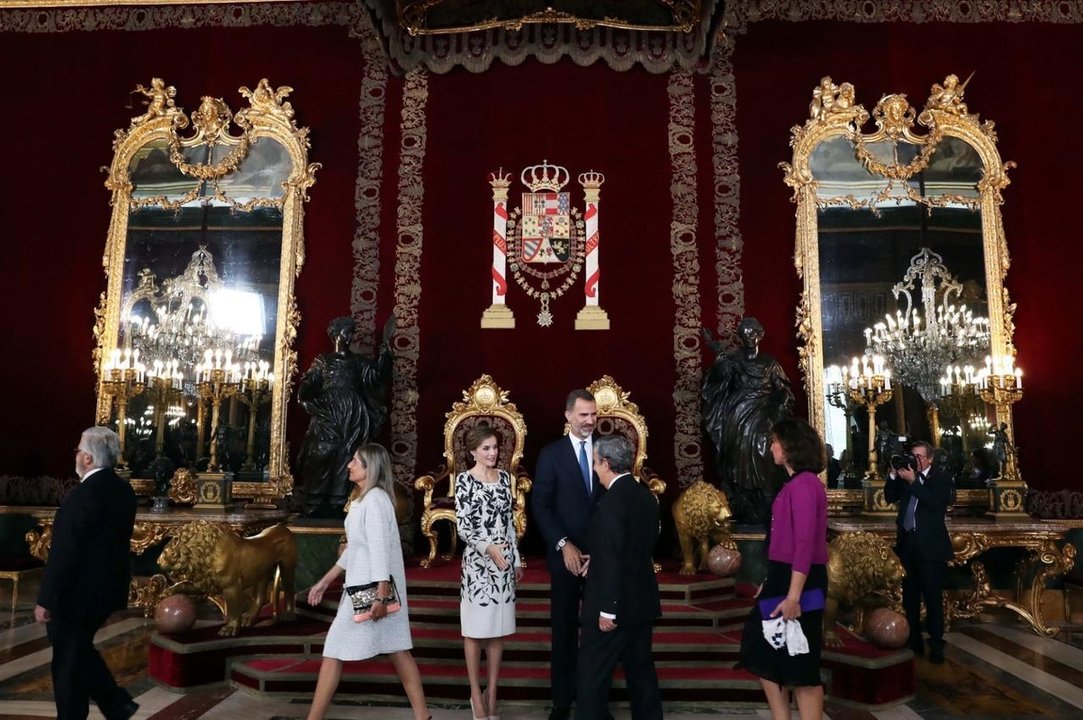Recepción en el Palacio Real en la Fiesta Nacional del 12 de octubre.