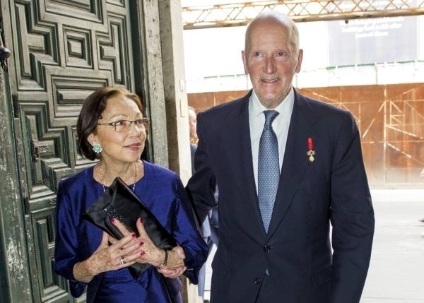 Simeón II de Bulgaria y su esposa Margarita Gómez-Acebo, en un acto en Madrid.