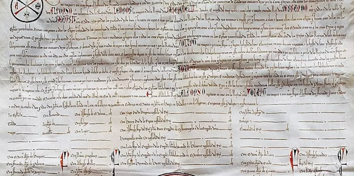 Privilegio firmado en 1265 por Alfonso X.