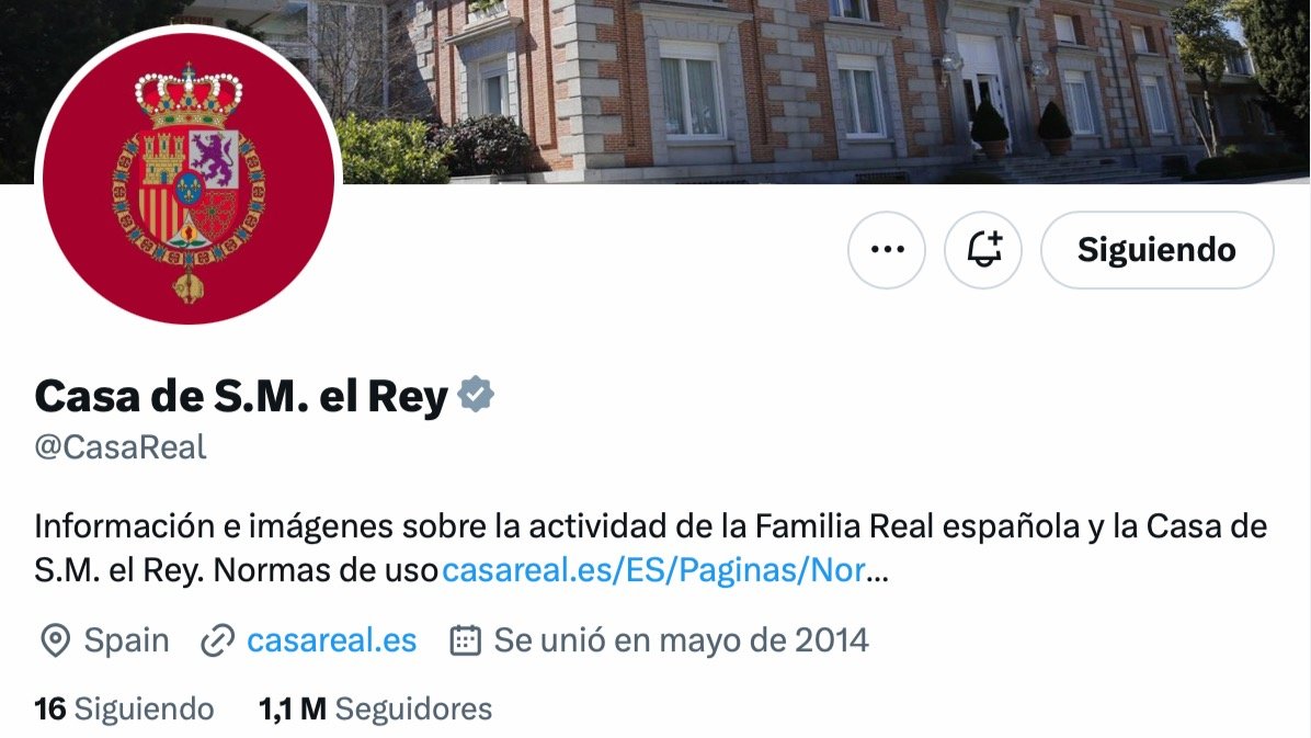 Twitter (X) Casa Real.